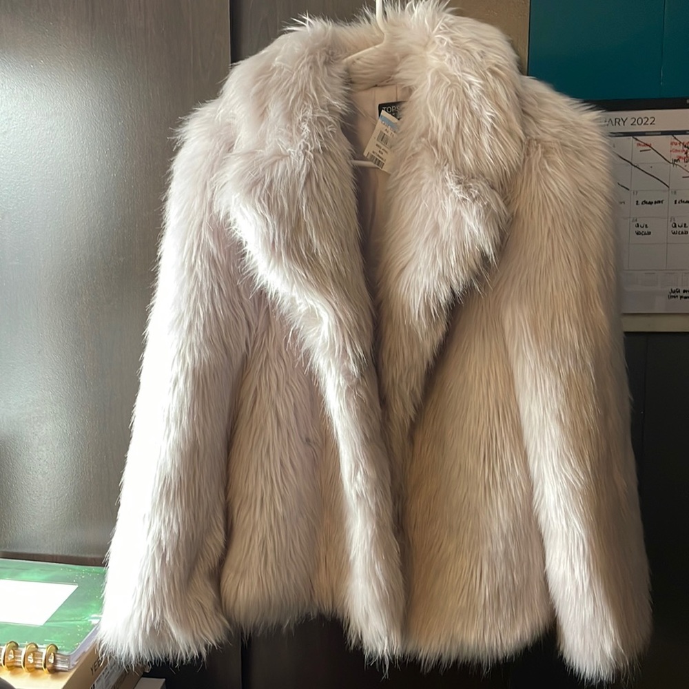 Top Shop Fur Gray Coat